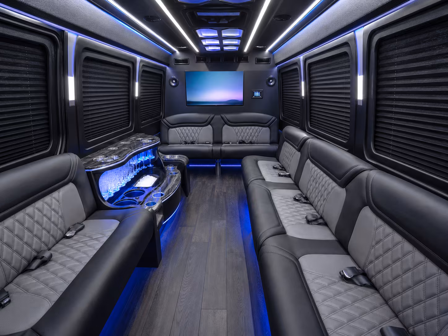 carlsbad 50 passenger party bus inside