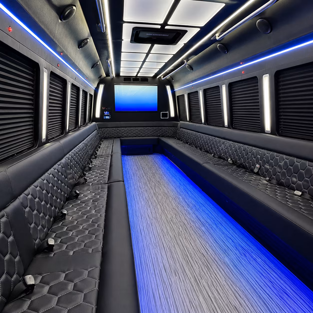 carlsbad party bus rental interior